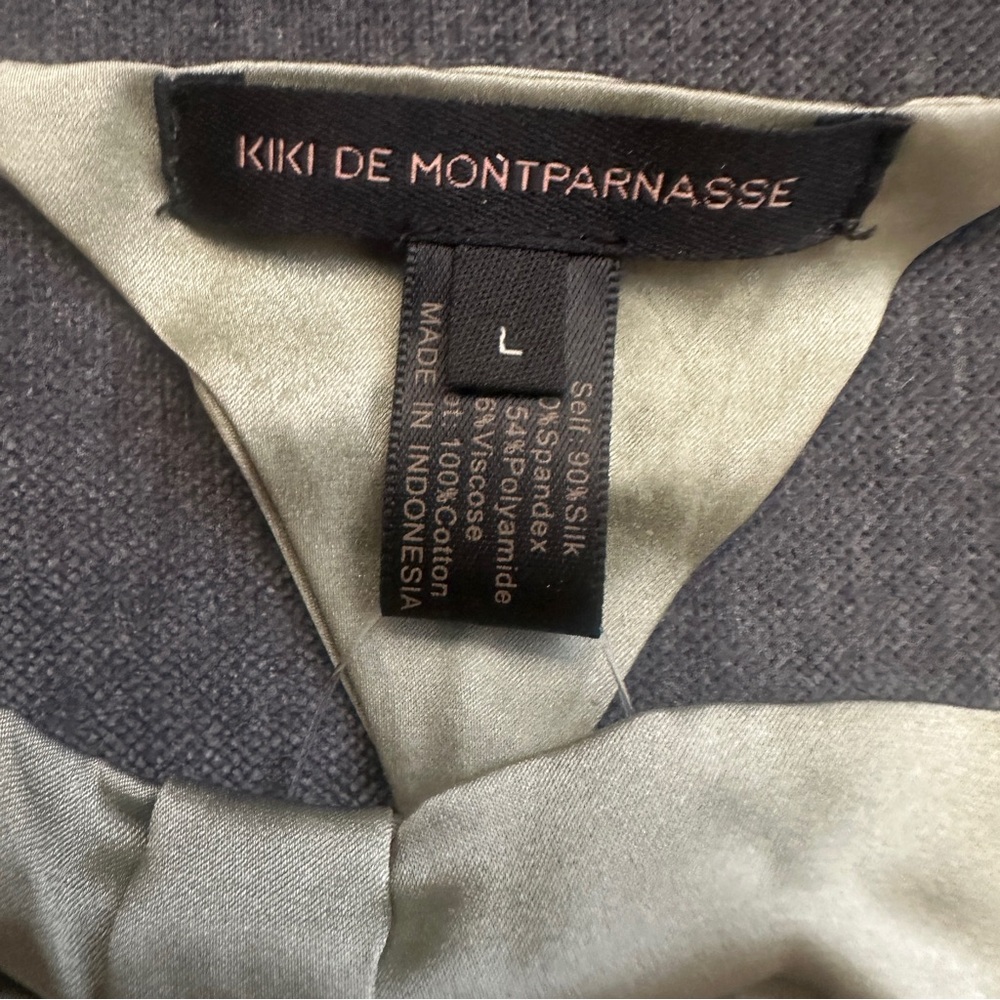 NWT Kiki de Montparnasse Cecile Thong in Sage Large Panties Underwear reg $135 - Picture 5 of 8